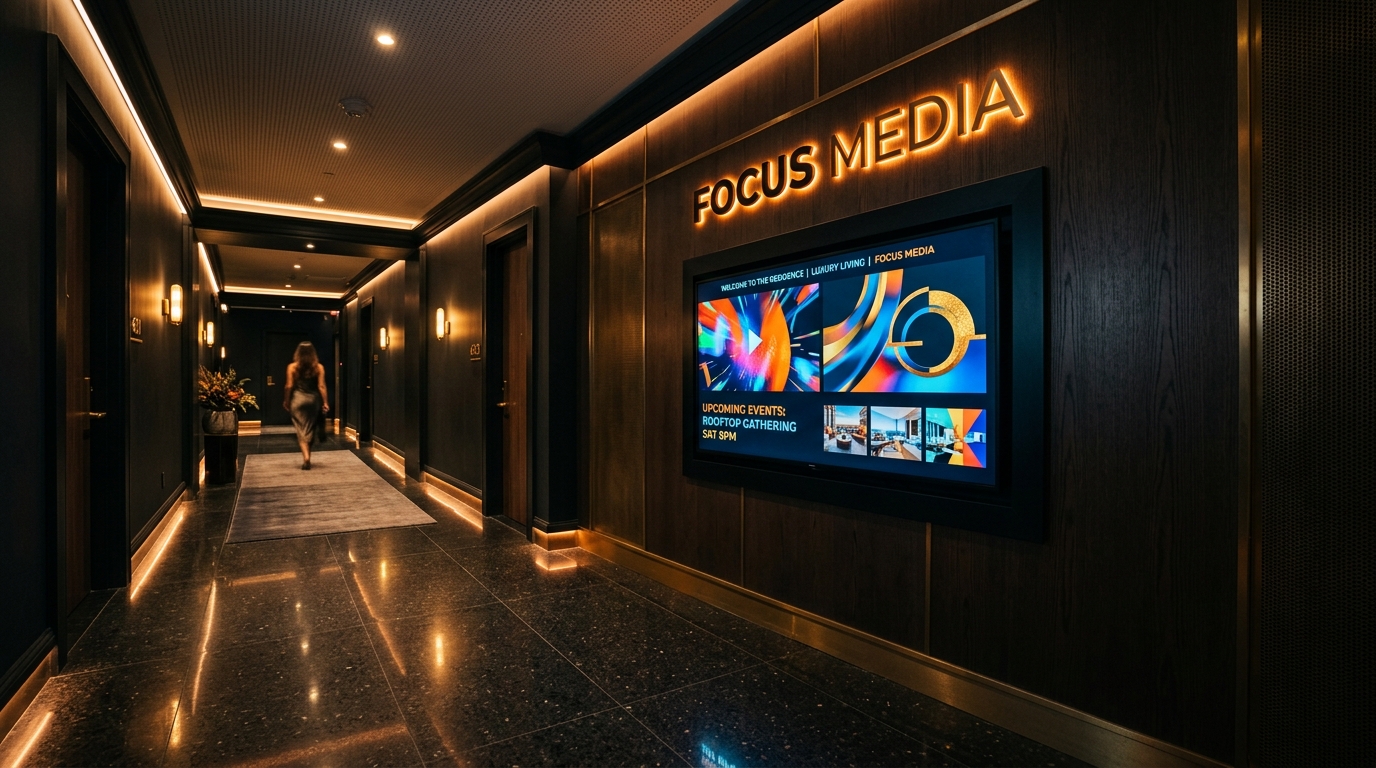 Focus Media — Telas Digitais para Condomínio